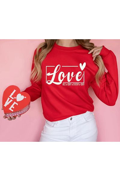 MAGORS STIL-X PERSONALIZAT DE Ziua Îndrăgostiților LOVE PRINTED OVERSIZE BUMBAC BUMBAC