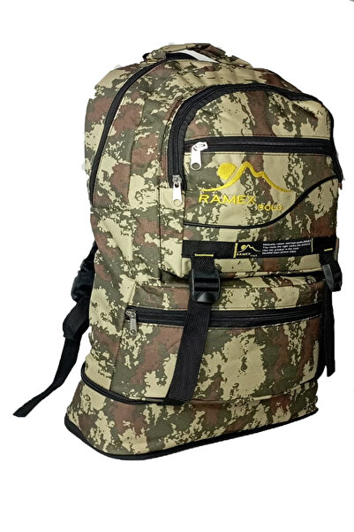 LESMONS Körüklü Dağcı Sırt Çantası, Seyahat Çantası Kamuflaj