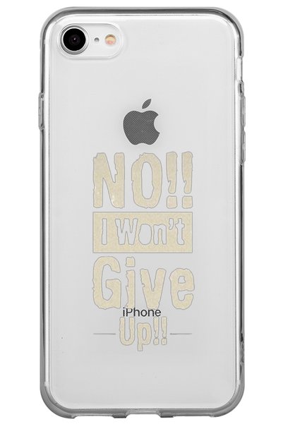 WANNA PROTECT حافظة هاتف من السيليكون الشفاف لهاتف iPhone 7 I Don't Care