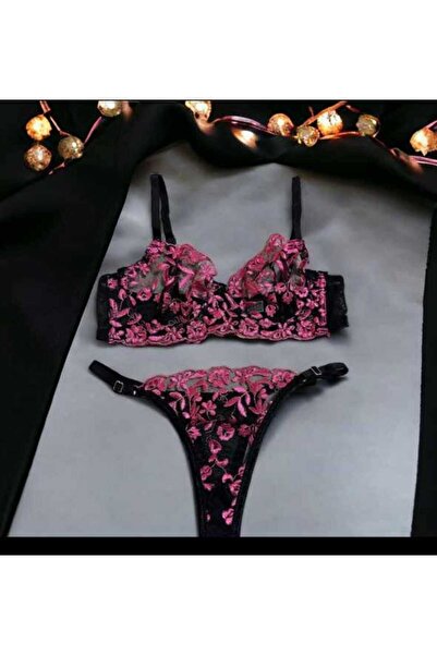 GIONA Бюстгальтер з квітковим візерунком і мереживними деталями