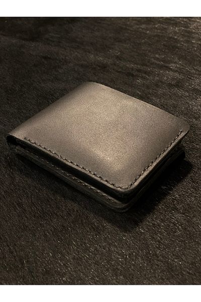 MAT Deri Men's Wallet Black Genuine Leather Handmade Classic Money Wallet