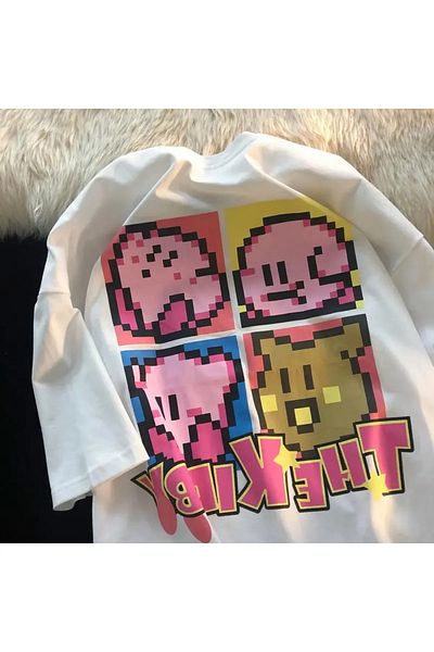 Gofeel Harajuku Vintage Kawaii Cute Printed Oversize Unisex T-shirt