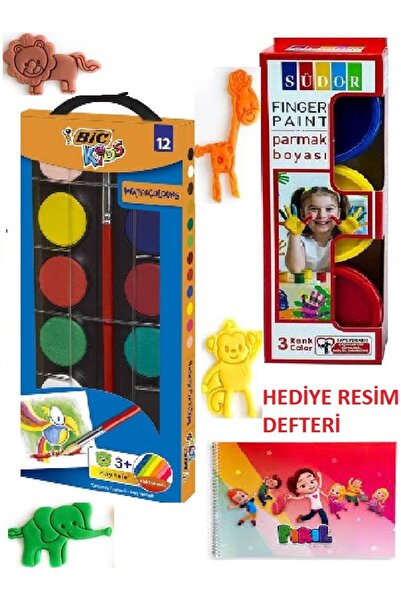 Art Picasso Çocuklar Için Sulu Boya, Parmak Boya Hediye Resim Defteri