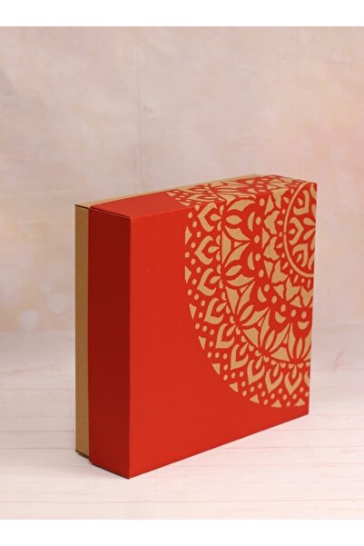 demontecraft Hediye Kutusu Hediye Paketi Kutusu Dantel Desen 30x30x10 3 Adet