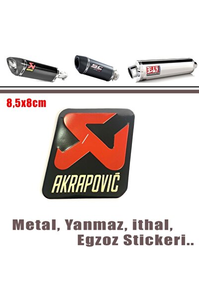 Akrapovic Motosiklet Egzoz Sticker Yanmaz Metal İthal Ürün