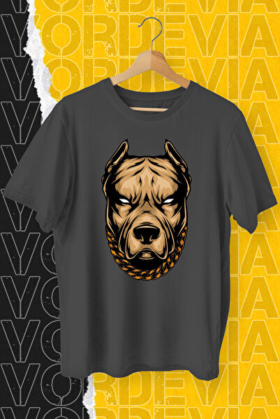 Vordevia Pitbull Štampano crna Oversize kroj T-shirt