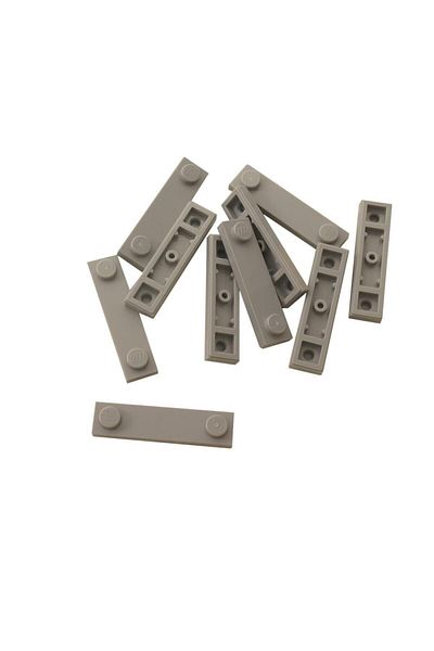 LEGO Custom Moc Accessory Plate Modified 1 X 4 Stud Groove Light Gray Brick 6 Pieces to Send