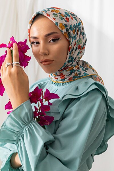 Silk Home Мек памучен шал с виолетов мотив