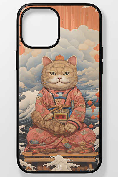 TREND Hokusai Japon Kültürü Kırılmaz (TEMPERLİ) Cam Sert Plastik Iphone 15 Telefon Kılıfı