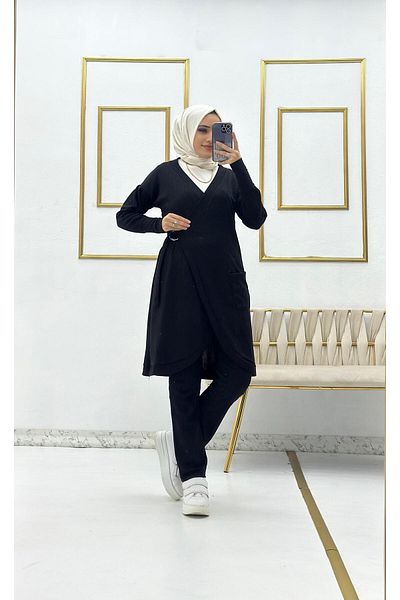 Moda Krash ANVELOP BURGÜMCÜK KNITTED CARDIGAN 2-PIECE SET