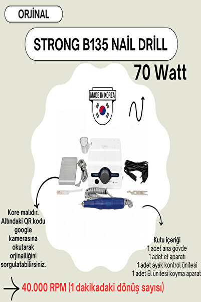 Genel Markalar Strong B135 Yeni Elektrikli Freze Törpü Makinesi 40.000 Rpm 70...