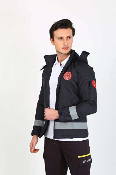 TEKSAN 112 ACİL SAĞLIK KAPÜŞONLU MONT LACİVERT-ERKEK