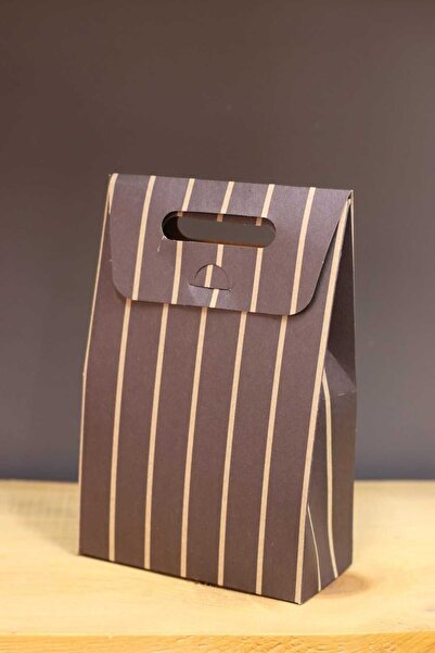 demontecraft Siyah Çizgili Küçük Boy 21x14x6.5(3adet