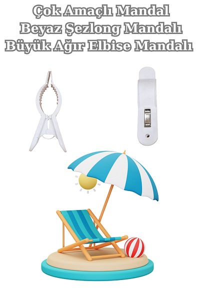 Manken İstanbul 8 Pieces Deluxe Large Size Beach Towels - Latch & Fixer, Multi-Purpose