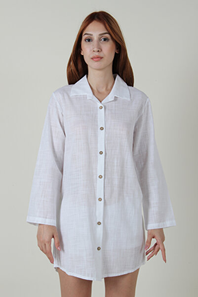 ARİNNASİDE Women's Buttoned Front Casual and Summer Shirt Dress