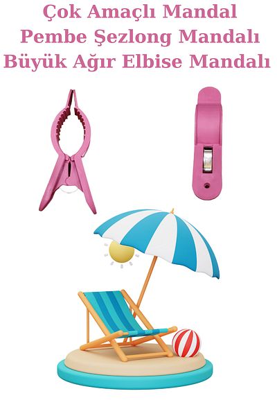 Manken İstanbul Deluxe 8 Pieces Pink Beach Towels - Fixer & Latch, Multi-Purpose