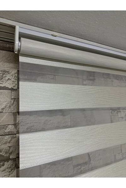 PERDECİNİZ KIRIK PLİSE SİMLİ ZEBRA PERDE ALÜMİNYUM KASA (Etek Düz)