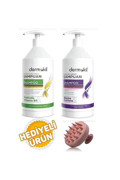 Dermokil 1000 Ml Hair Massage Effect Shampoo - Anti-Dandruff and Anti-Shedding Included