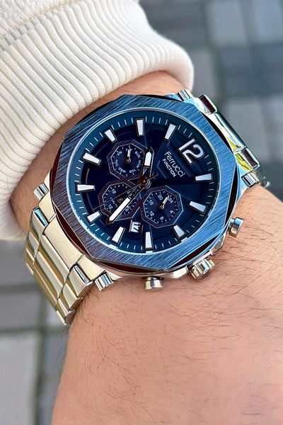 Ferrucci Function FCF.03255FM.01 Steel Cord Men's Wrist Watch