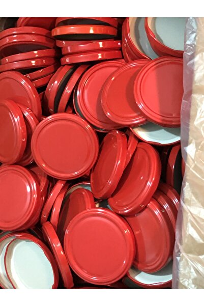 Multiamo Metal 82 Mm Kırmızı 50 Adet Konserve Kavanoz Kapağı Silikonlu