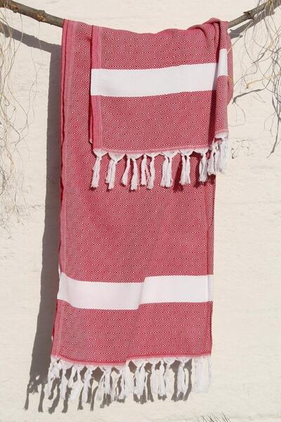 Baveno 100% бавовна 100x180 Пляжний рушник Пештемал з жакардовим візерунком