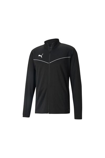 Puma Teamrise Training Poly Ανδρικό αθλητικό μπουφάν casual και με φερμουάρ μαύρο