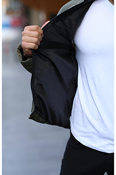 MEYASU Ανδρικό μαύρο αδιάβροχο πουπουλένιο παλτό με φερμουάρ