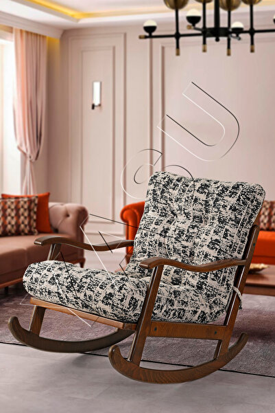 YASÜ Sallanan Sallanır Koltuk Ahşap Dinlenme Baba Emzirme Kitap Tv Koltuğu Mi...