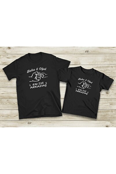 venüsdijital تيشيرت أسود لأفضل صديق للأب والابن (منتج واحد، أضف قطعتين إلى سلة التسوق لإنشاء مجموعة)