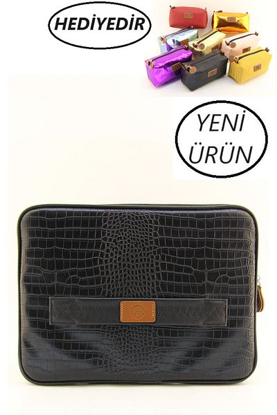 HNB (SMALL BAG GIFTED) Black Crocodile Macbook Air Pro 13 & 14 Inch Compatible Computer Laptop Case