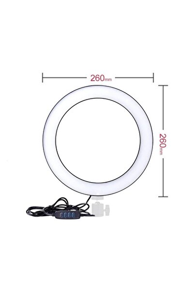 AydemirTech Ring Light Led Işıklı Sadece 10 Inç Halka Youtuber Tiktok Makyaj ...