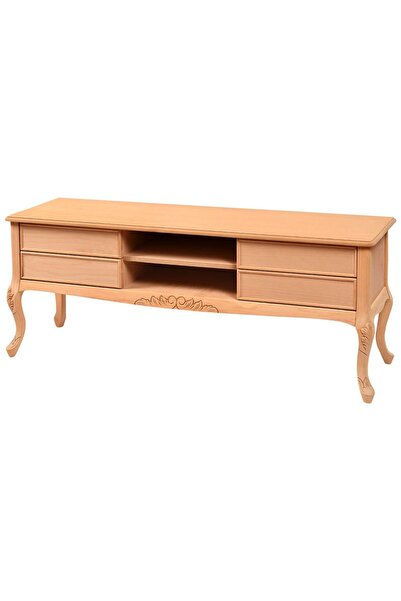 ROYS AHŞAP 4571 Masif Ham 150 Cm Lükens Oymalı Çekmeceli Tv Ünitesi