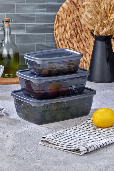 emdeco Advantageous 3 Size Rectangular Horizontal Food Storage Container with Leak Proof Lid