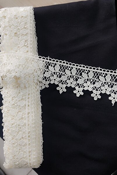 DUAYEN GÜPÜR DANTEL KREM RENK YAZ BAHÇESİ DESEN 1 METRE