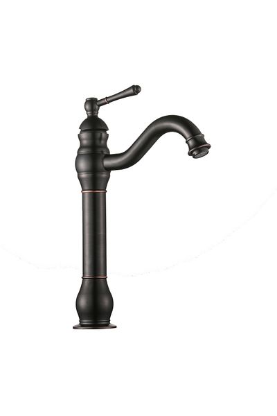 İSAOĞLU YAPI Black Bowl Sink Faucet Vintage Faucet Bowl Sink Compatible Fixture Black