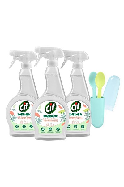 Cif Bebek Yüzey Temizleyici Sprey 500 ml x 3 Adet