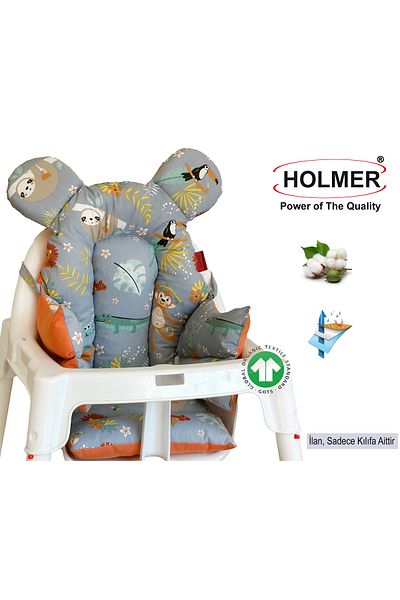 Holmer Stain Resistant Organic High Chair Cushion & Cover ML ORANGE