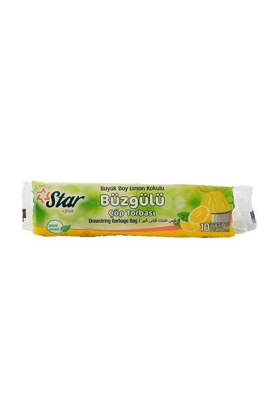 Star Plus 3 Pieces Lavender - Lemon - Strawberry Scented Drawstring Garbage Bag Large Size 120 Gr65x70 cm