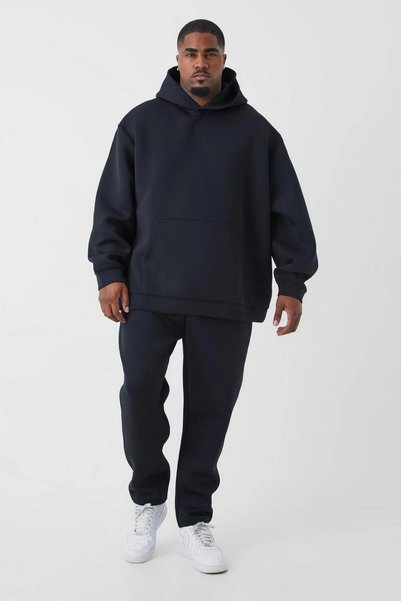 FUWEAR Hanorac unisex de culoare neagră, cu glugă, cu glugă, cu 3 fire