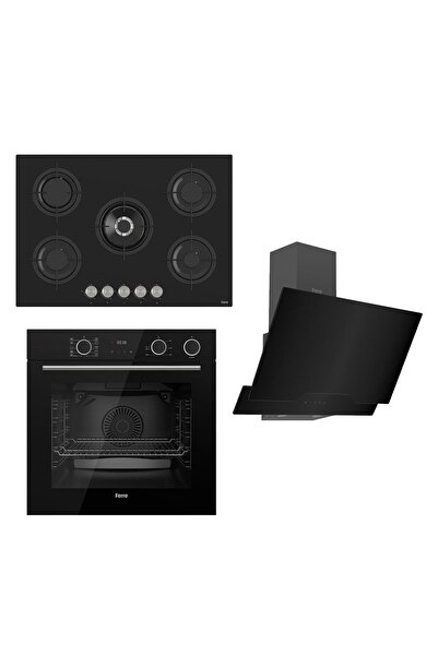 Ferre Steamart&fryart Serisi Buharlı Pişirme Siyah Set (rs035 + Xe64cs +d063 )