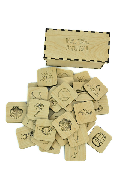 Capellawoodworks Wooden Memory Game, Matching Game