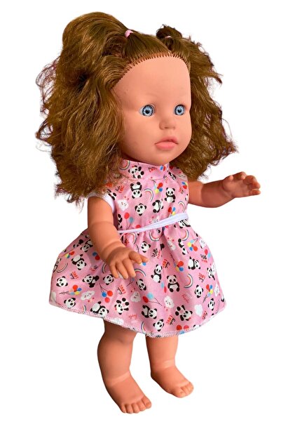 Gamze Oyuncak Sakura Türkçe Konuşan Kahverengi Saçlı Et Bebek Oyuncak (35 CM)