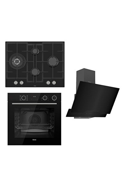 Ferre Steamart&fryart Serisi Buharlı Pişirme Siyah Set (ed075 + Xe64cs +d063 )
