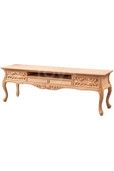 ROYS AHŞAP 4545 Masif Ham 180 Cm Saksı Tv Ünitesi