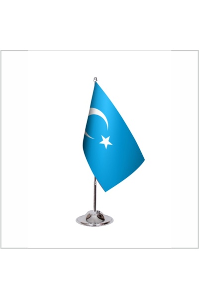 Genel Markalar Doğu Türkistan Tekli Masa Bayrağı