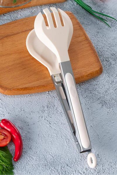 PERLAEVKAHVE Steel Body Spoon Tongs