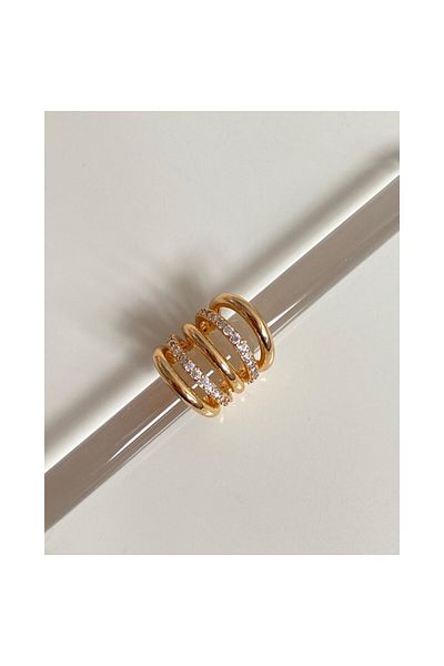 h&b design jewel 5 Row Stone Earcuff