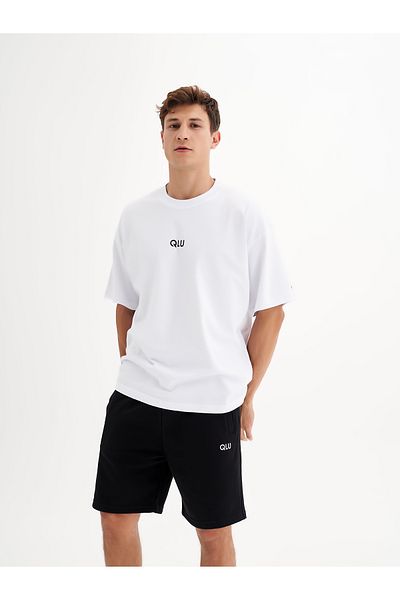 qlu Ανδρικό μαύρο σορτς τσέπης Infinity Collection