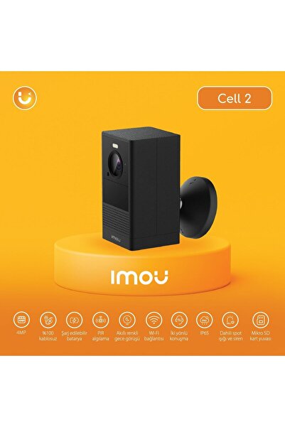 Imou Cell 2 Dış Ortam Kablosuz Wifi Kamera/4mp-renkli Gece Görüş-sd Kart Ve B...