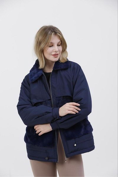 msendam Palton premium pentru femei, cu fermoar, hidrofug, cu design moale